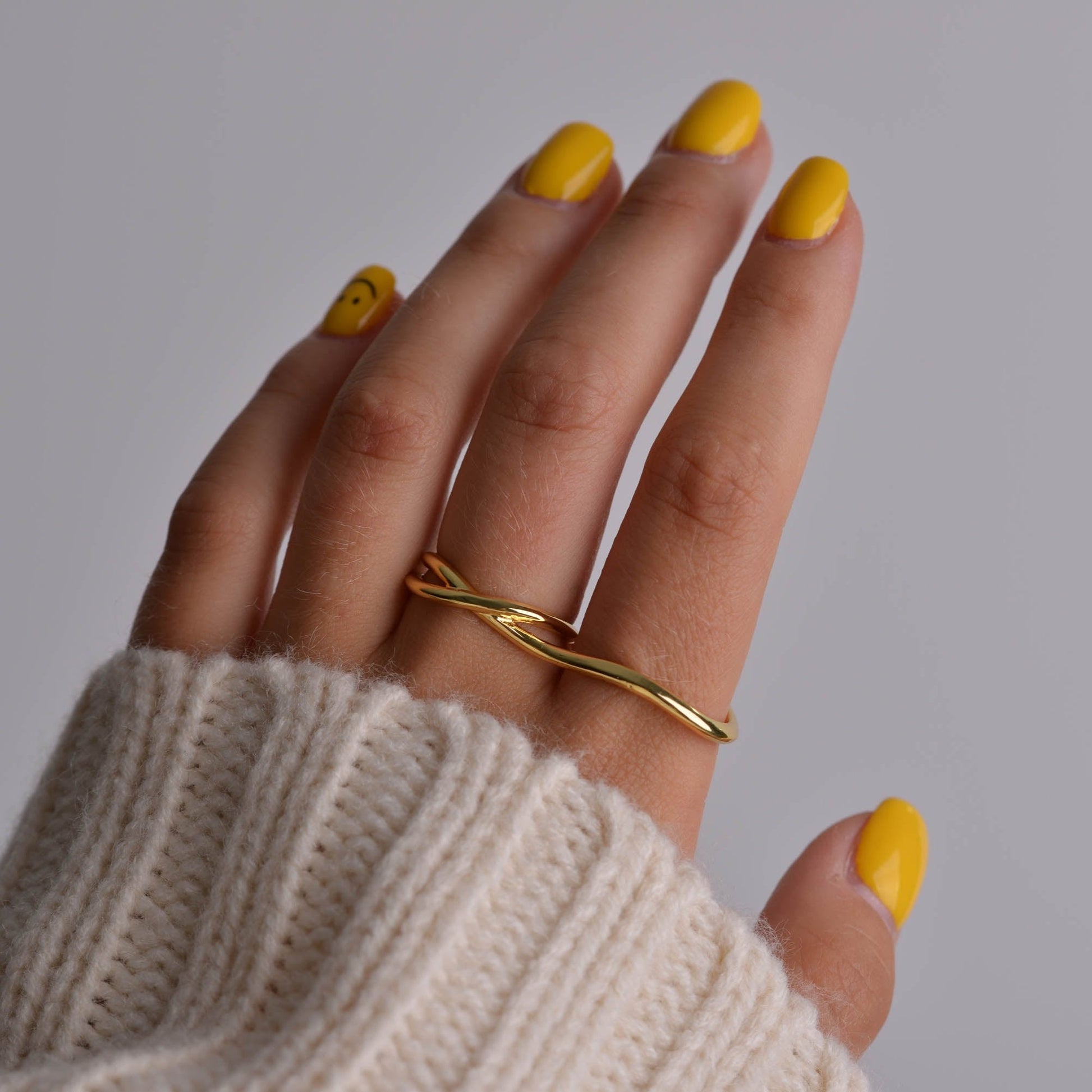 2-Finger Unique Silver Ring