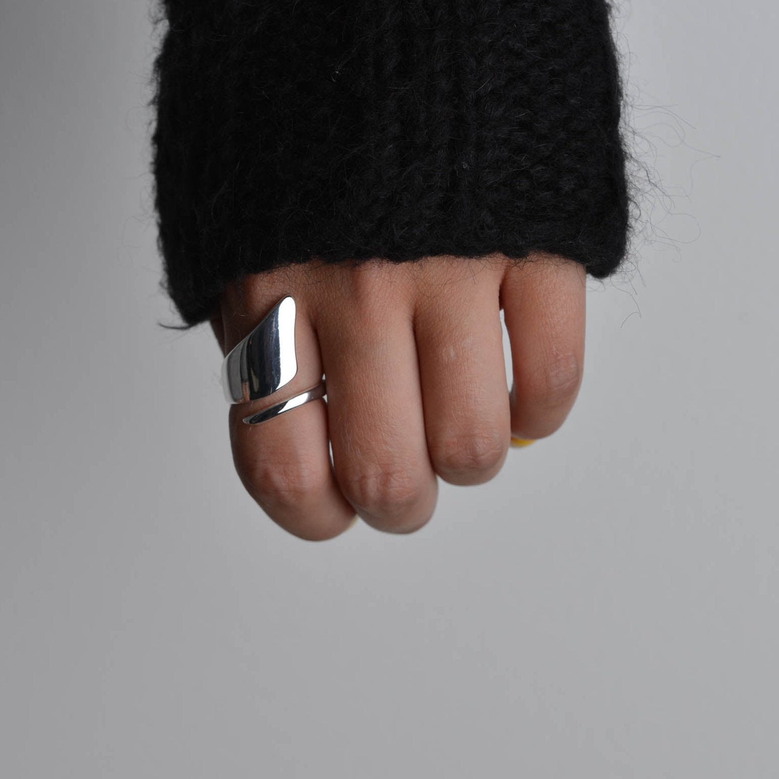 Asymmetric Shard Silver Ring