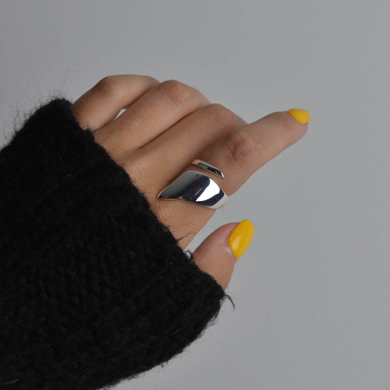 Asymmetric Shard Silver Ring