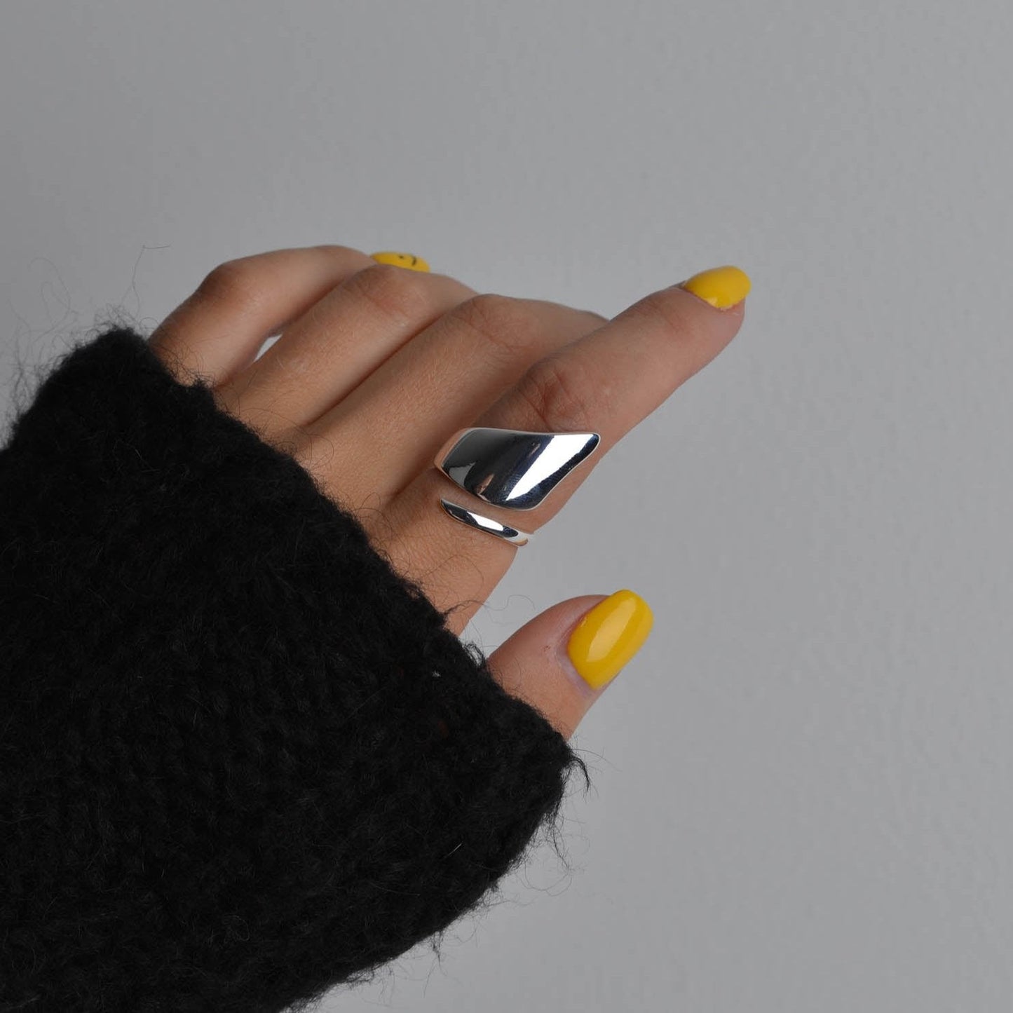 Asymmetric Shard Silver Ring