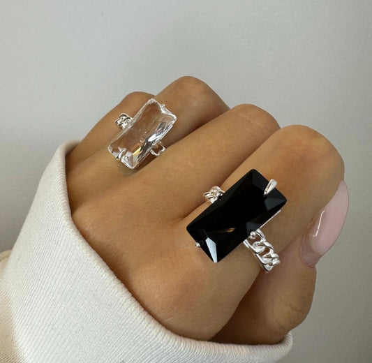 Black Gemstone Ring