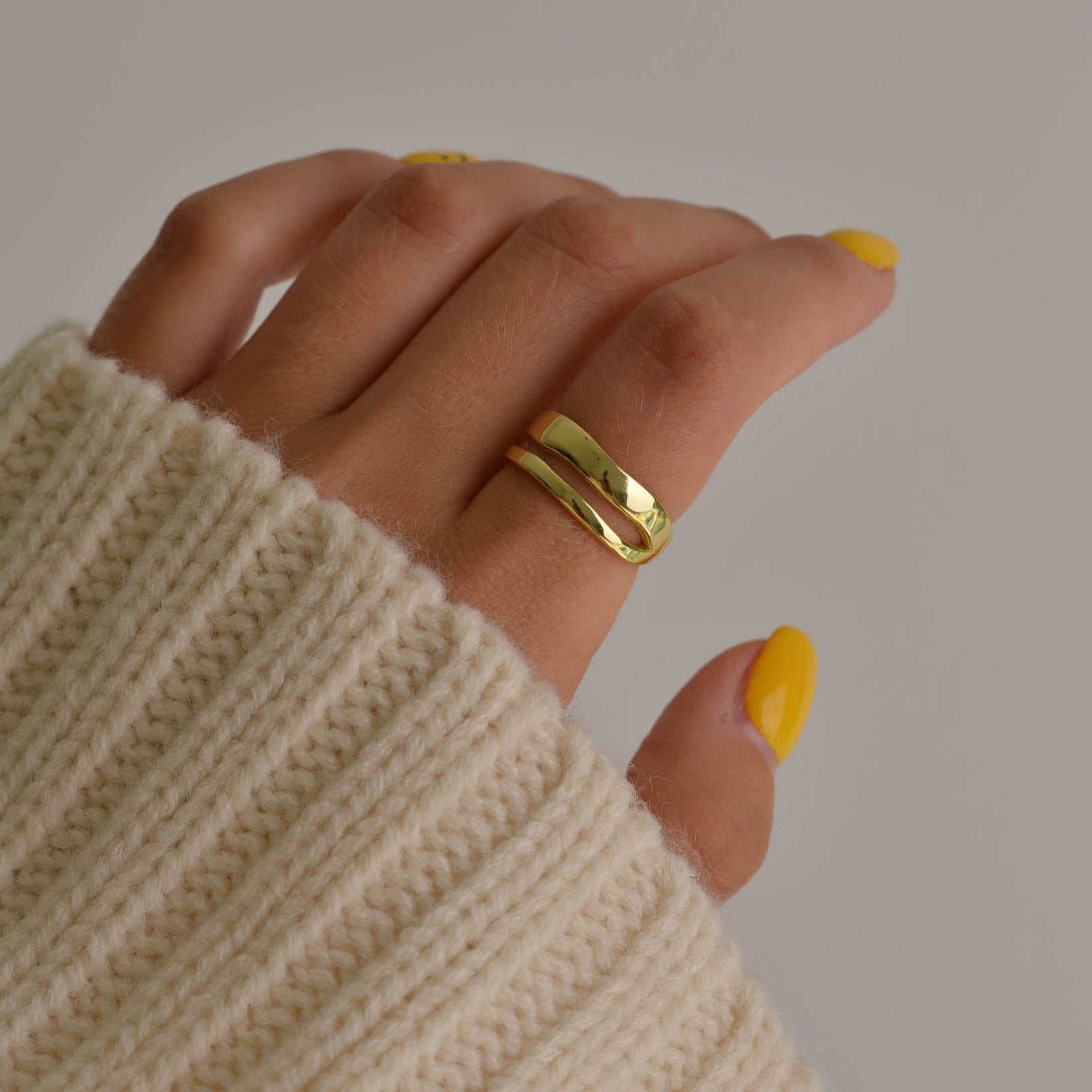 Boho Style Bold Gold Ring