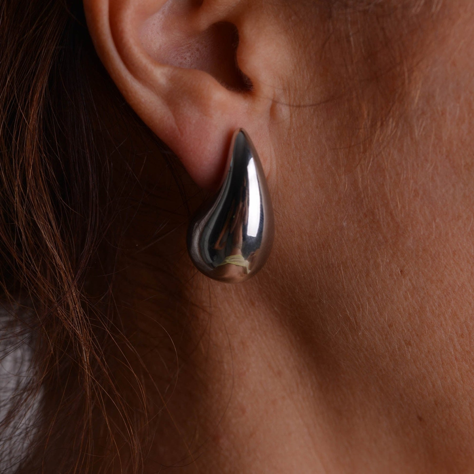 Bold Jess Chunky Silver Earrings