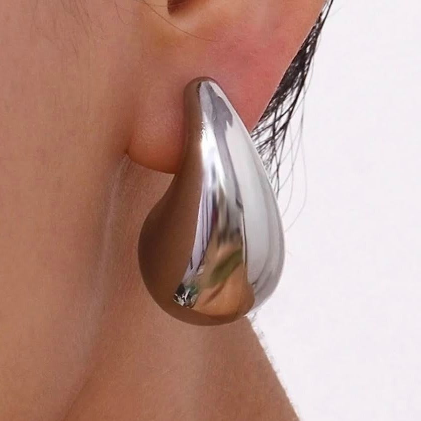 Bold Jess Chunky Silver Earrings