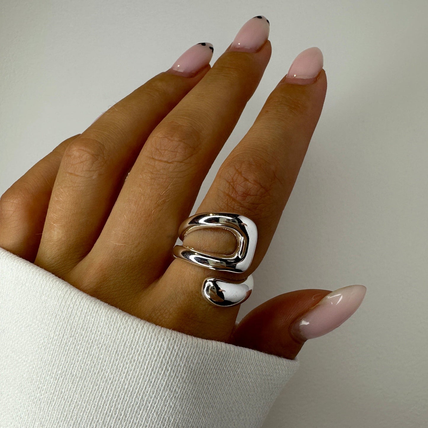 Chunky Hallow Silver Rings