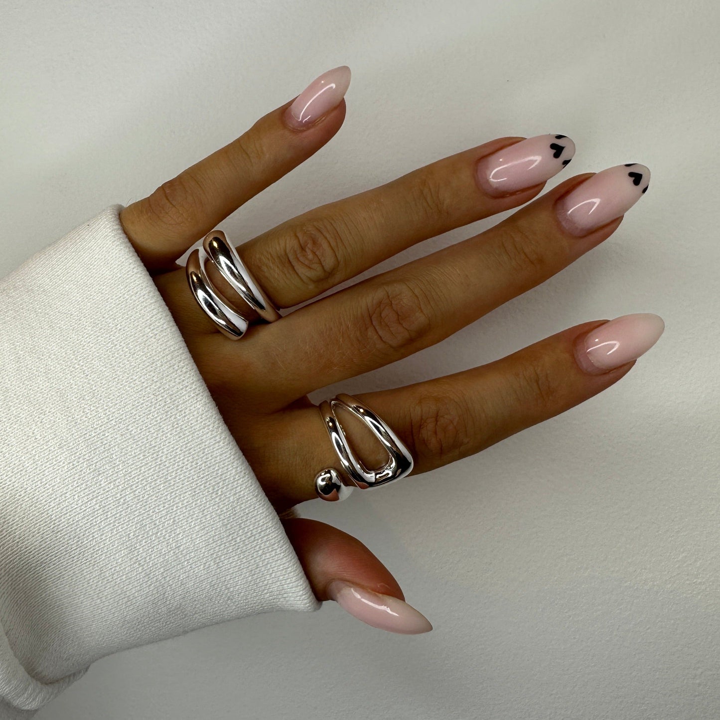 Chunky Hallow Silver Rings