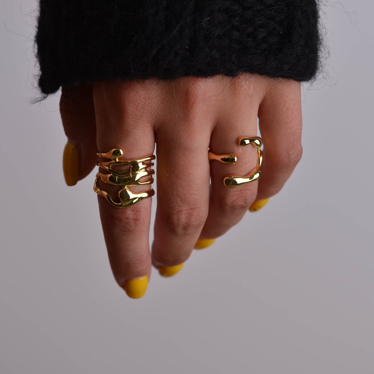Chunky Liquid Gold Rings