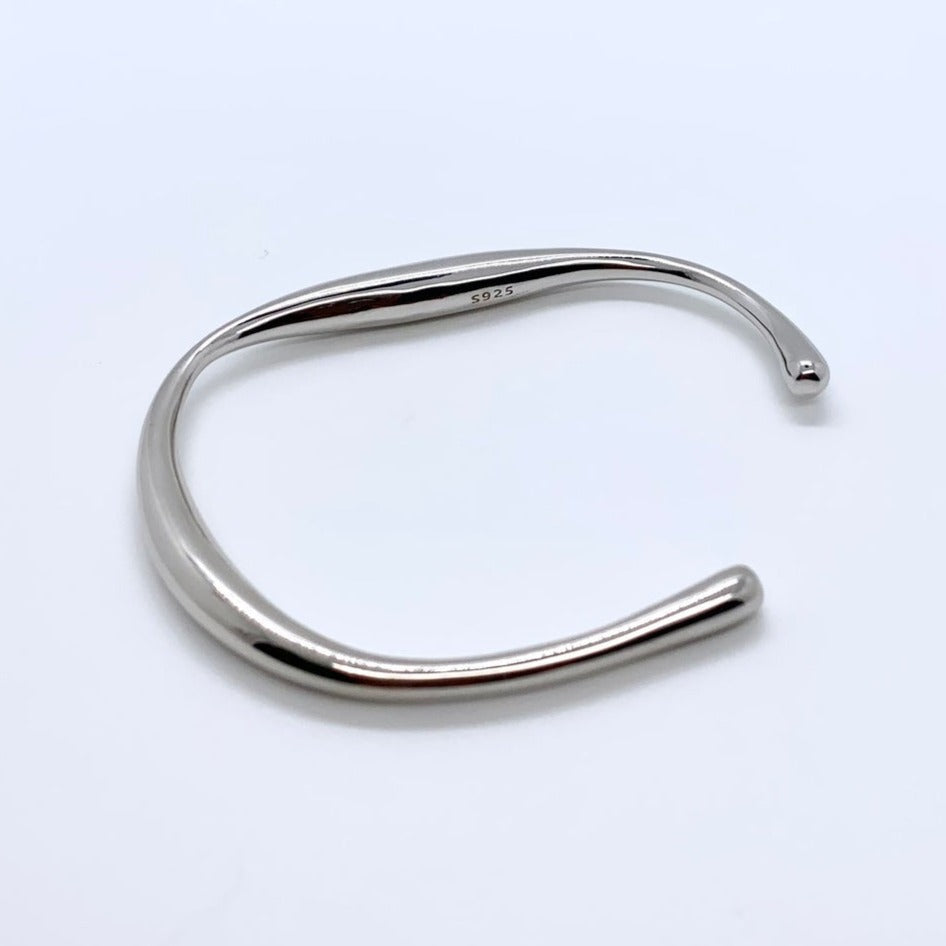 Chunky Silver Bracelet Bangle