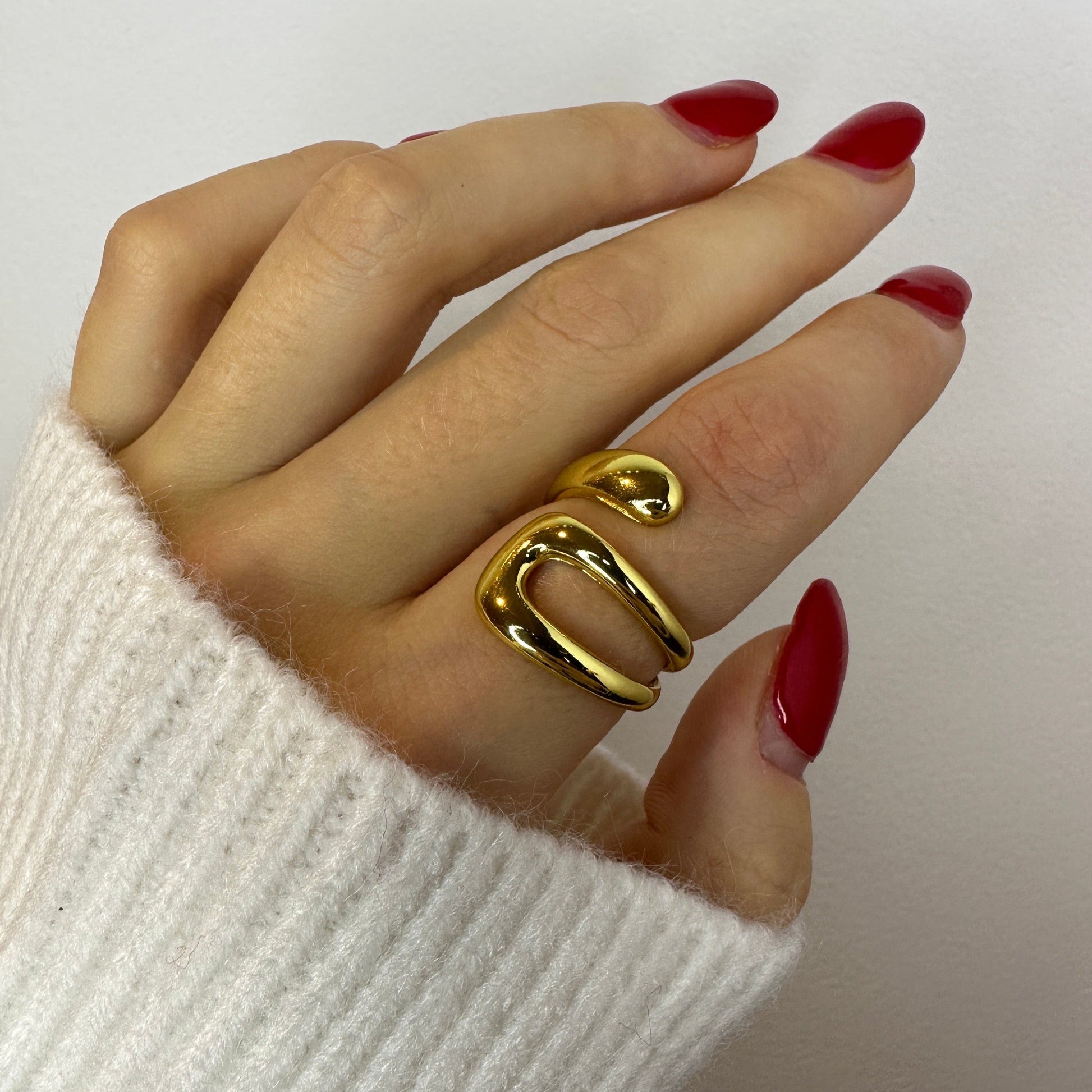 Thick Irregular Gold Rings