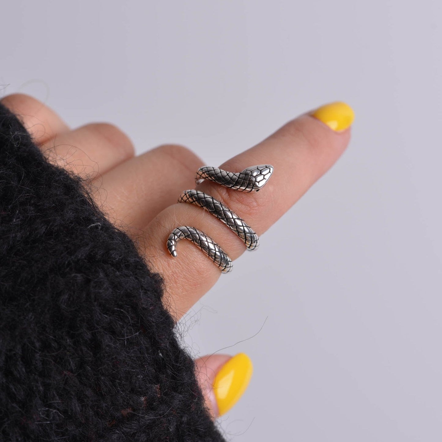 Twisted Snake Silver Ring
