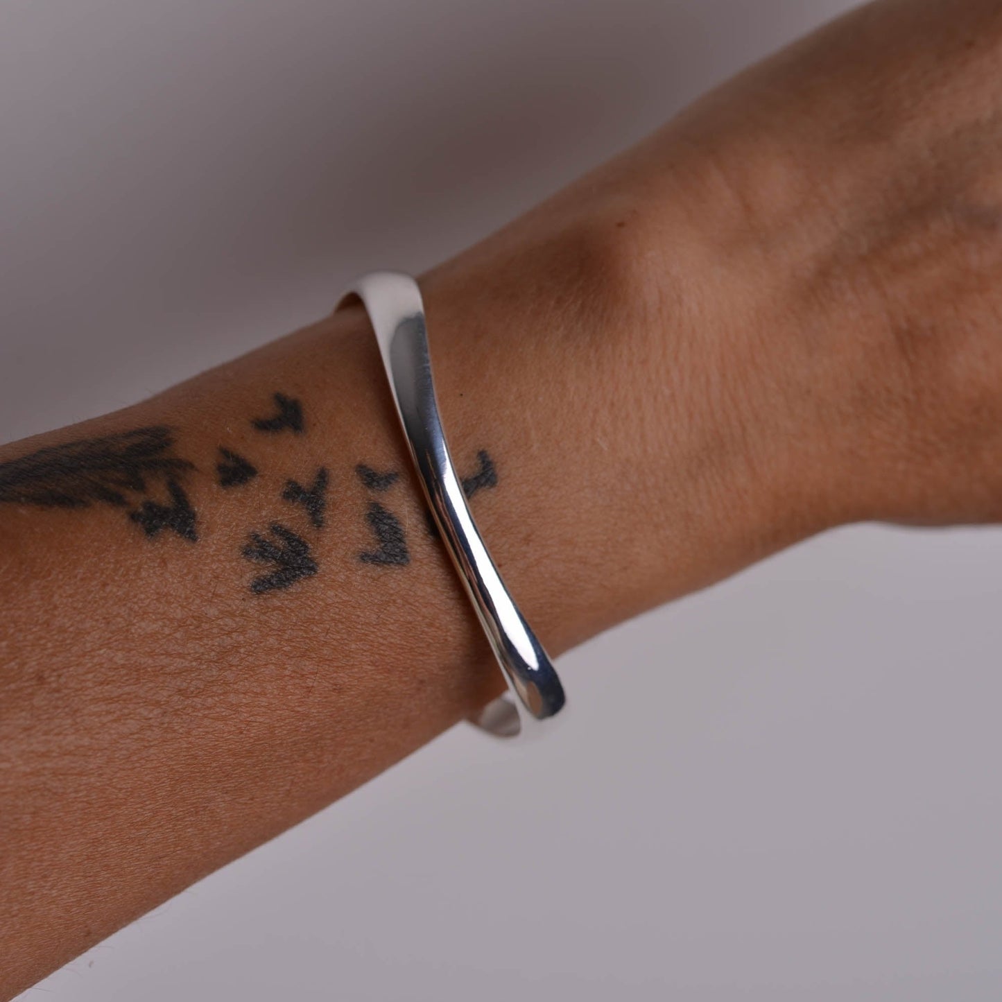 Gaby Silver Chunky Bangle