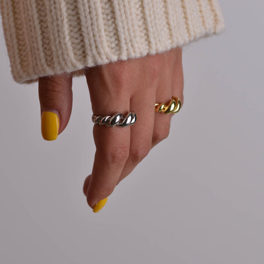 Dainty Chunky Metal Rings