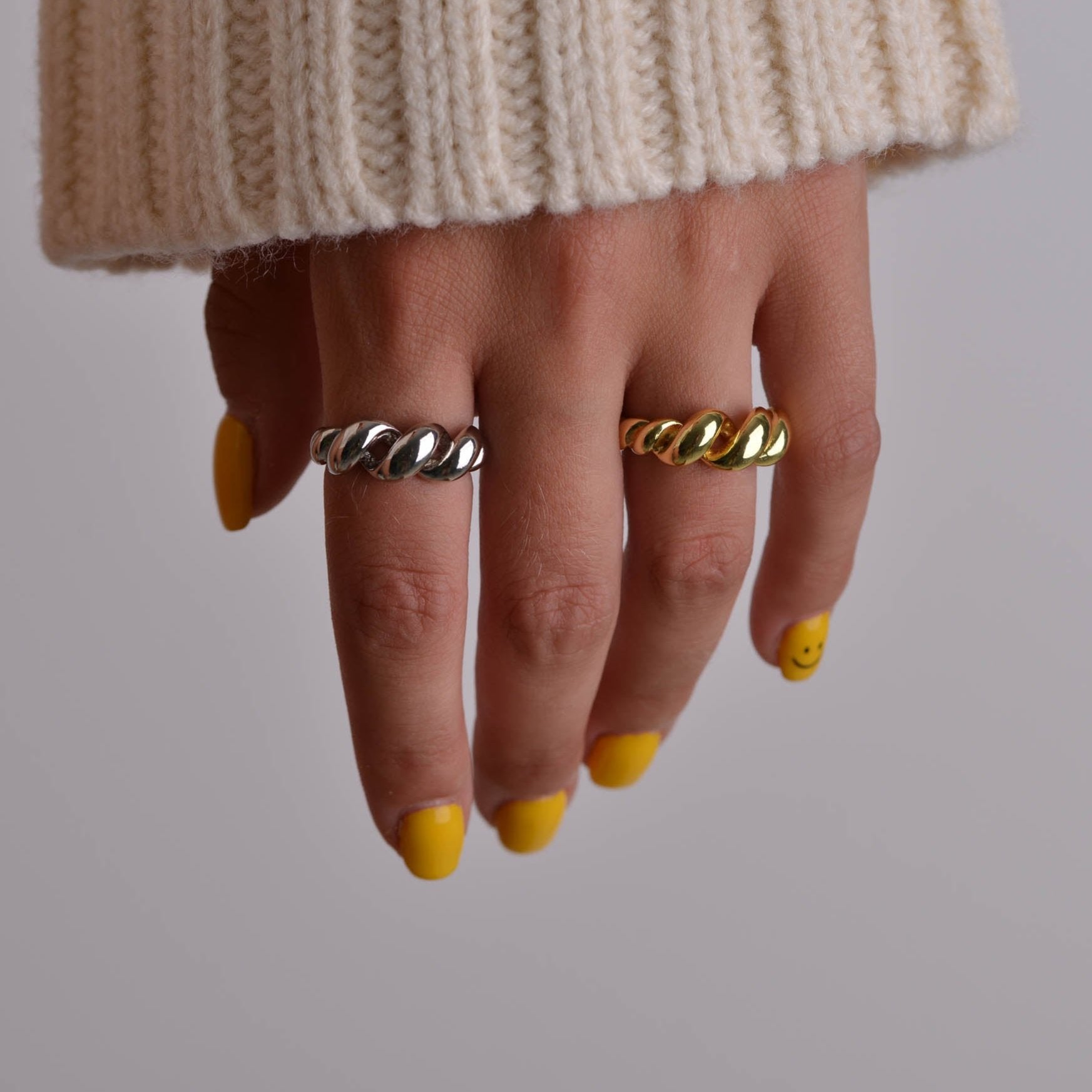 Dainty Chunky Metal Rings