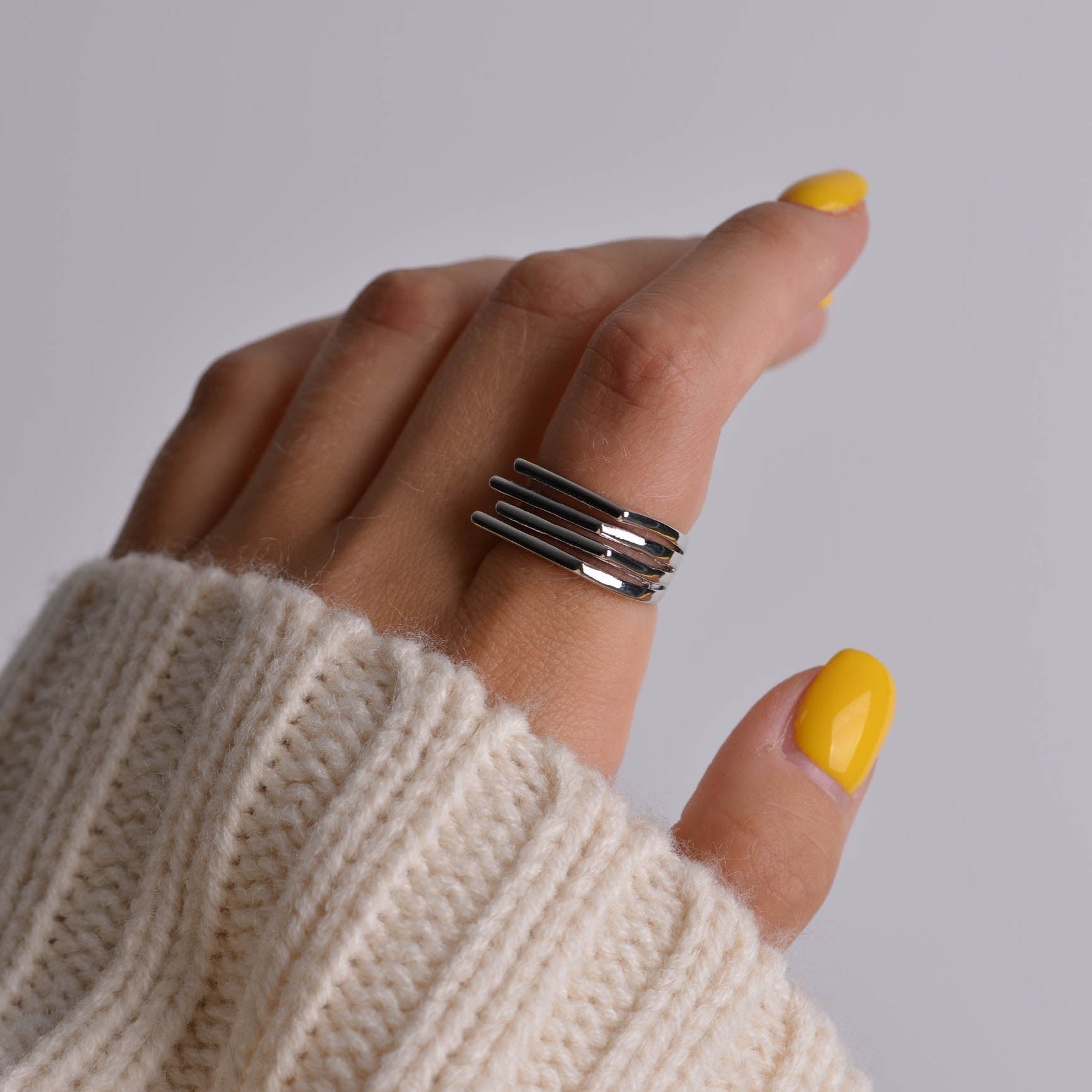 Dainty Geometric Ring
