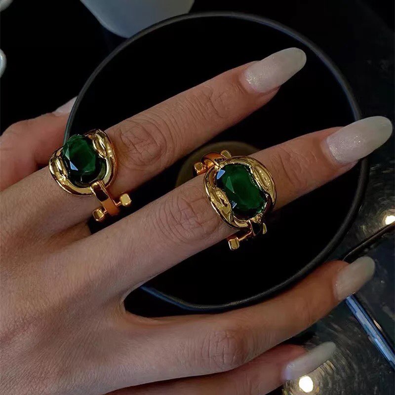 Emerald Gemstone Gold Ring