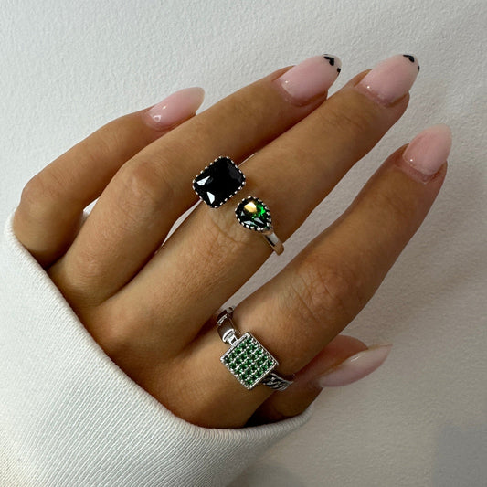 Emerald Ring Blossom Set