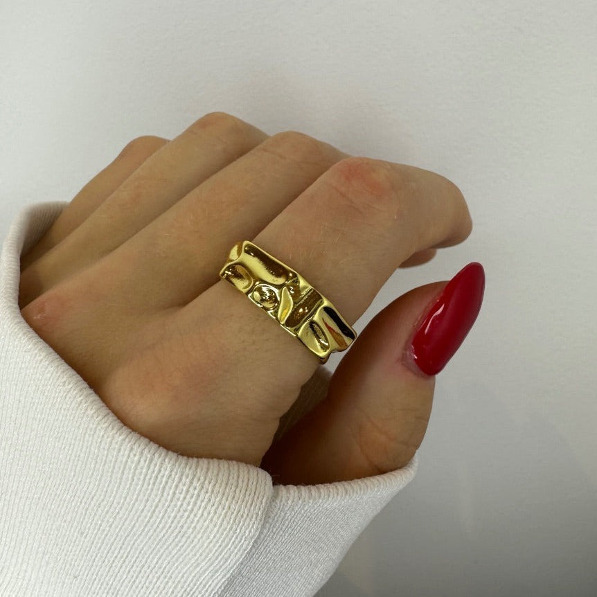 Hammered Gold Rings