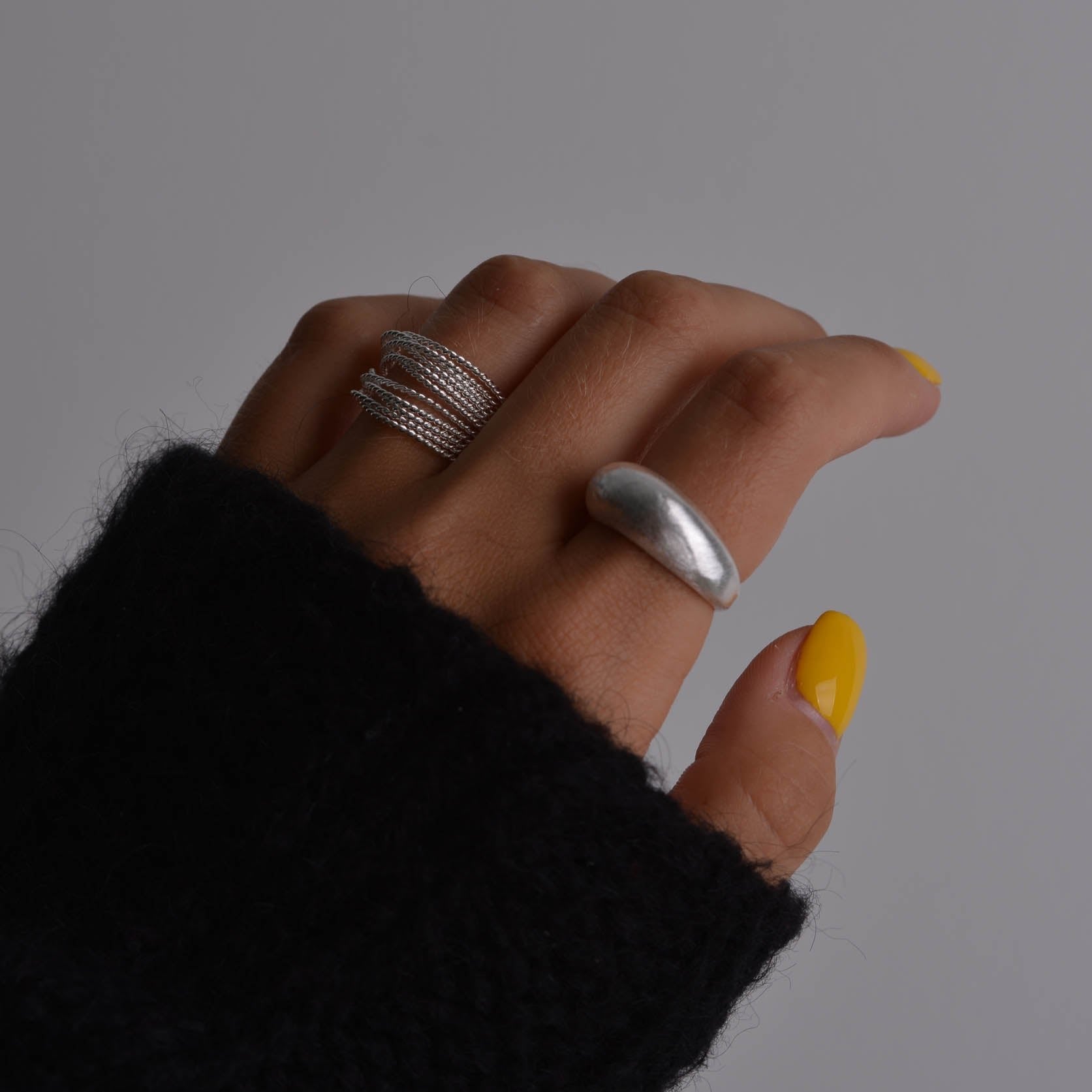 Irregular Pearl Chunky Rings