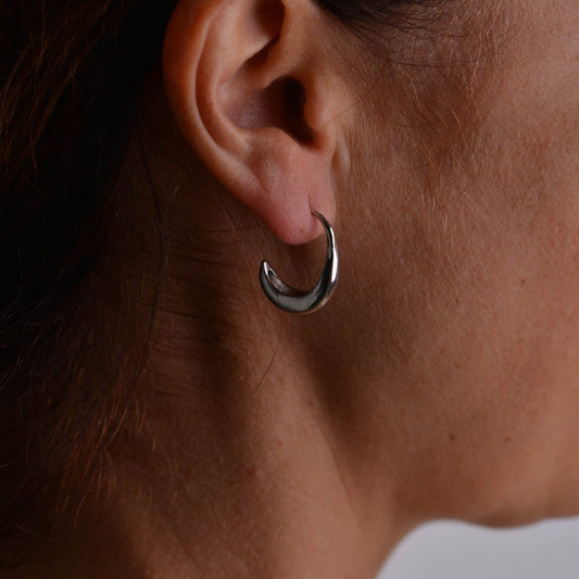 Modern Dual-Tone Earrings