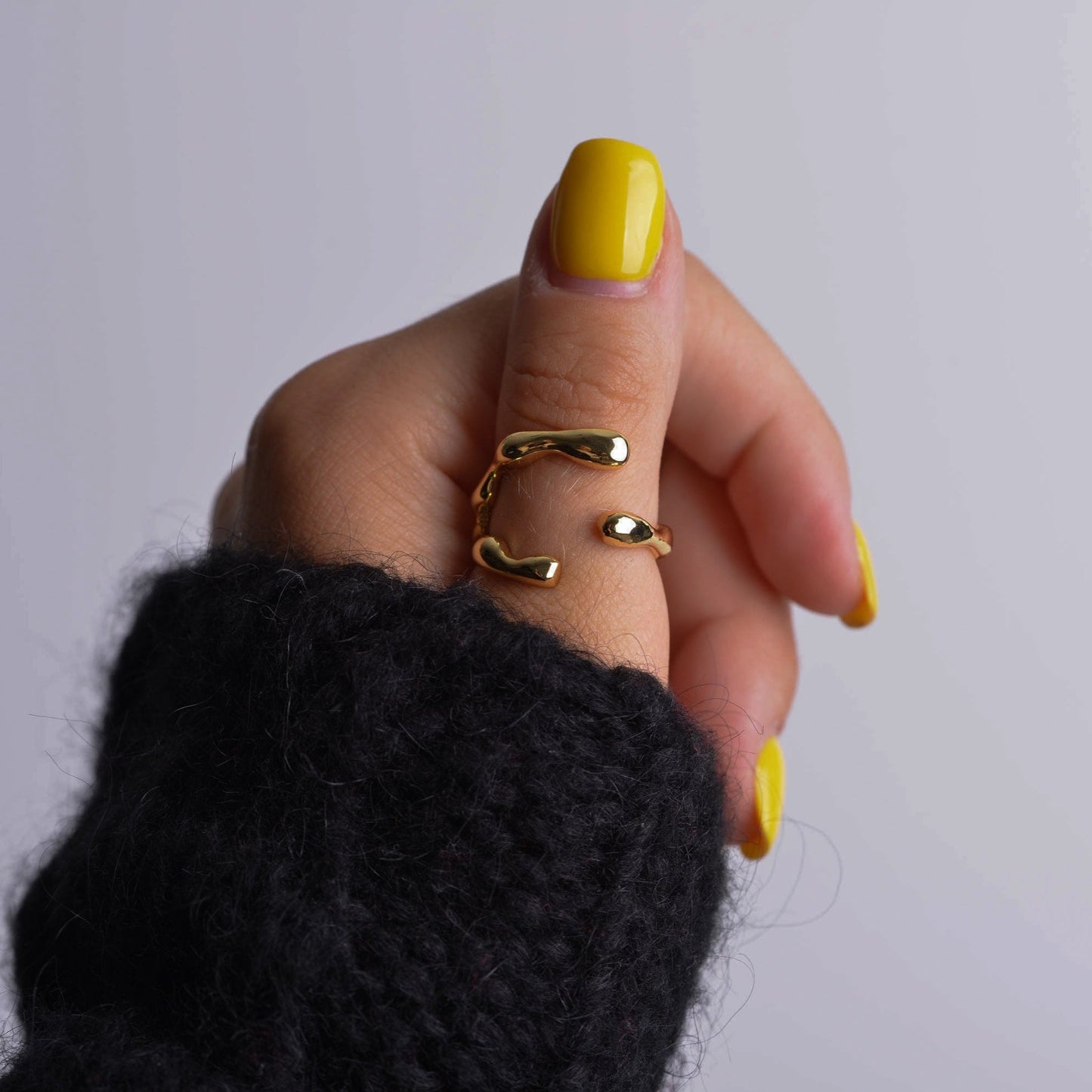 Modern Open Style Gold Ring