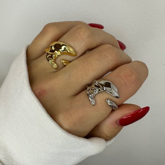 Open Crescent Chunky Ring