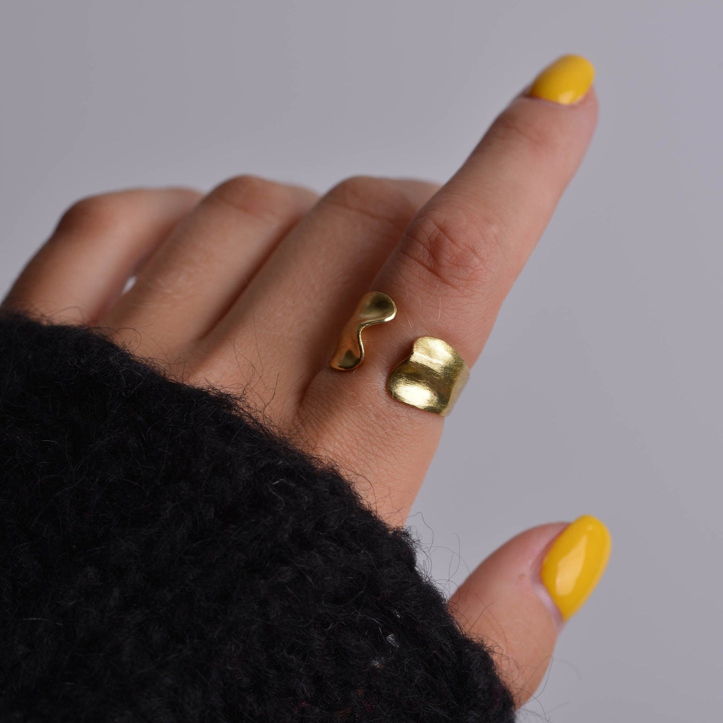 Rusty Polished Gold Ring