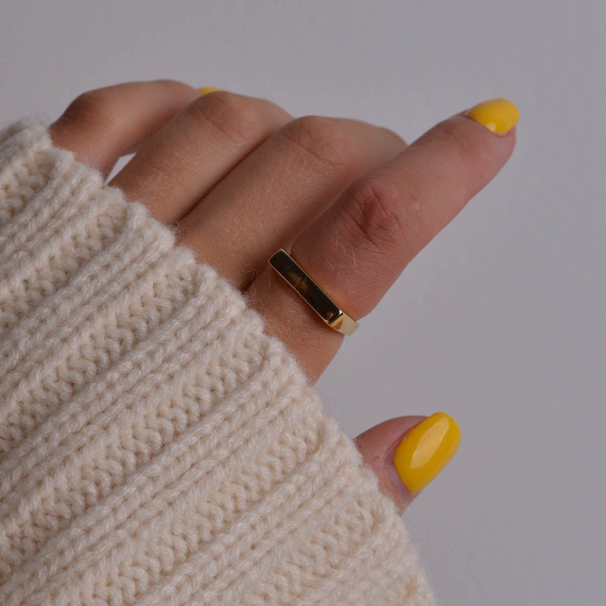 Signet Bullet Gold Rings