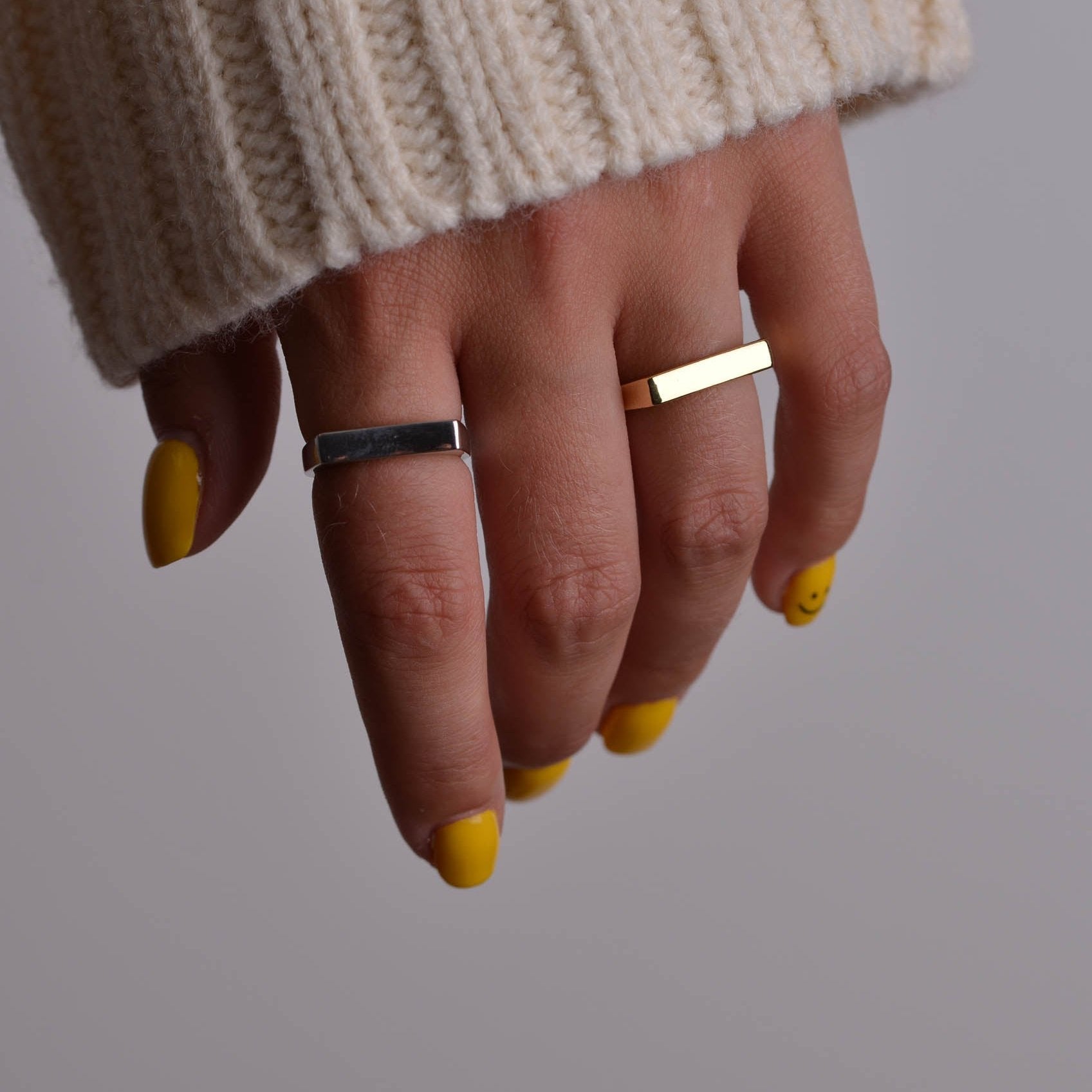 Signet Bullet Gold Rings