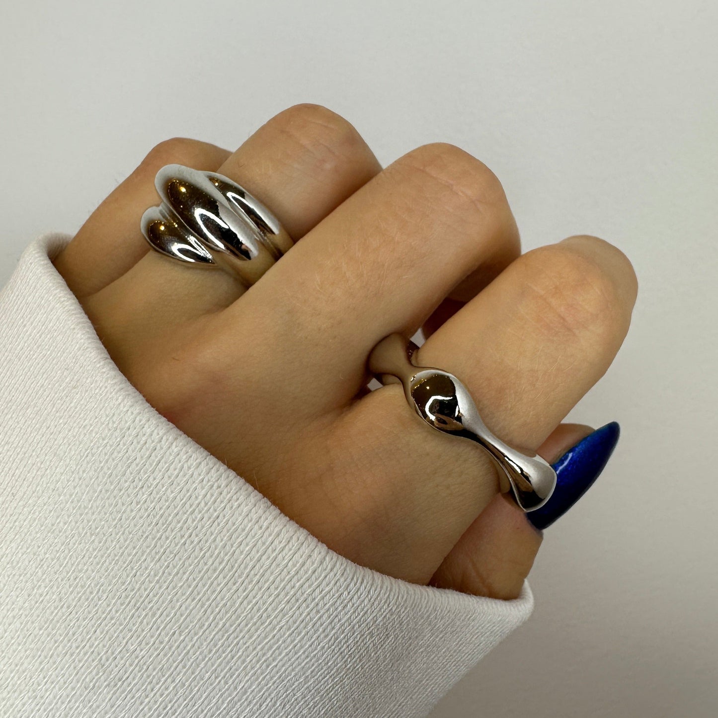 Silver Gaby Chunky Rings
