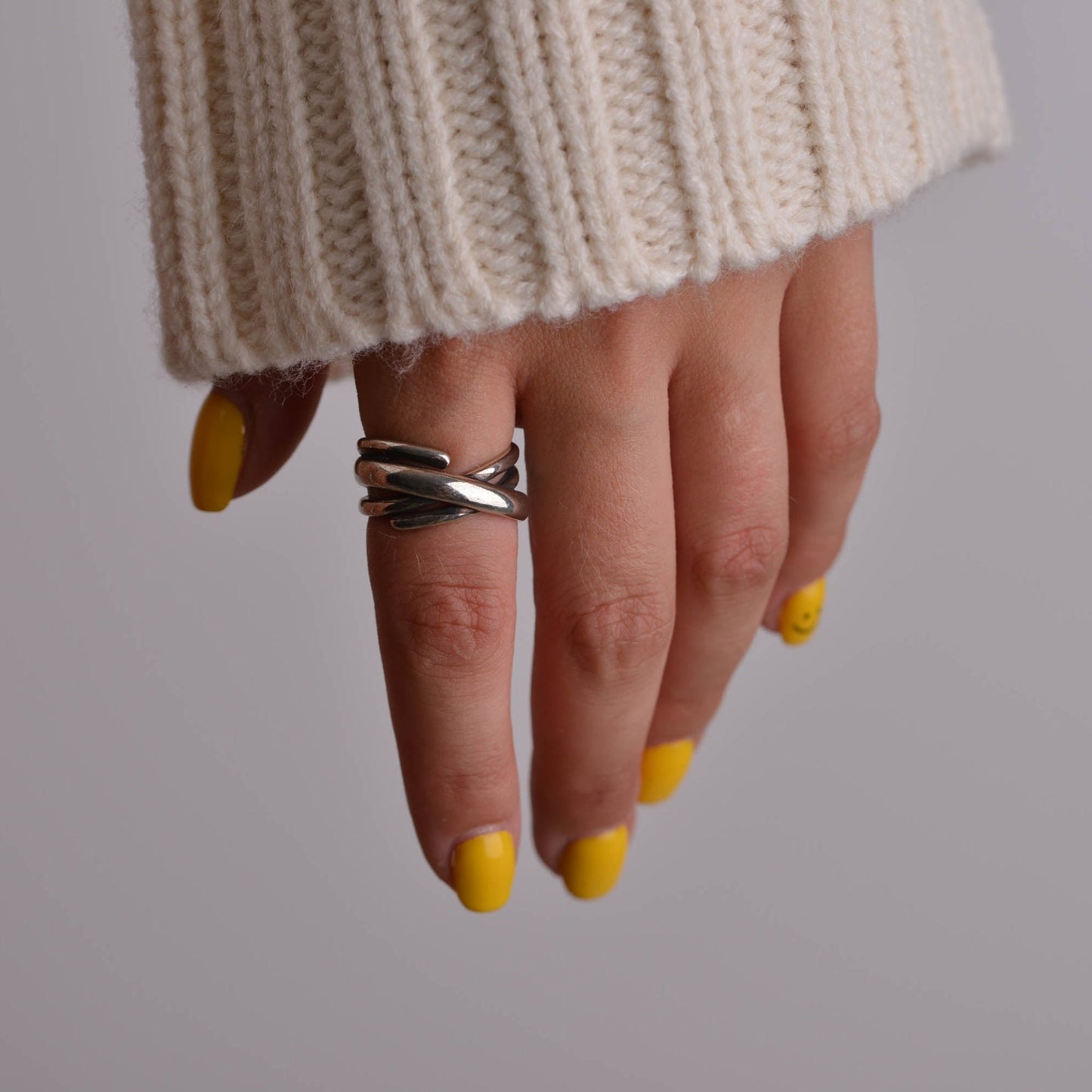 Stackable Silver Chunky Ring