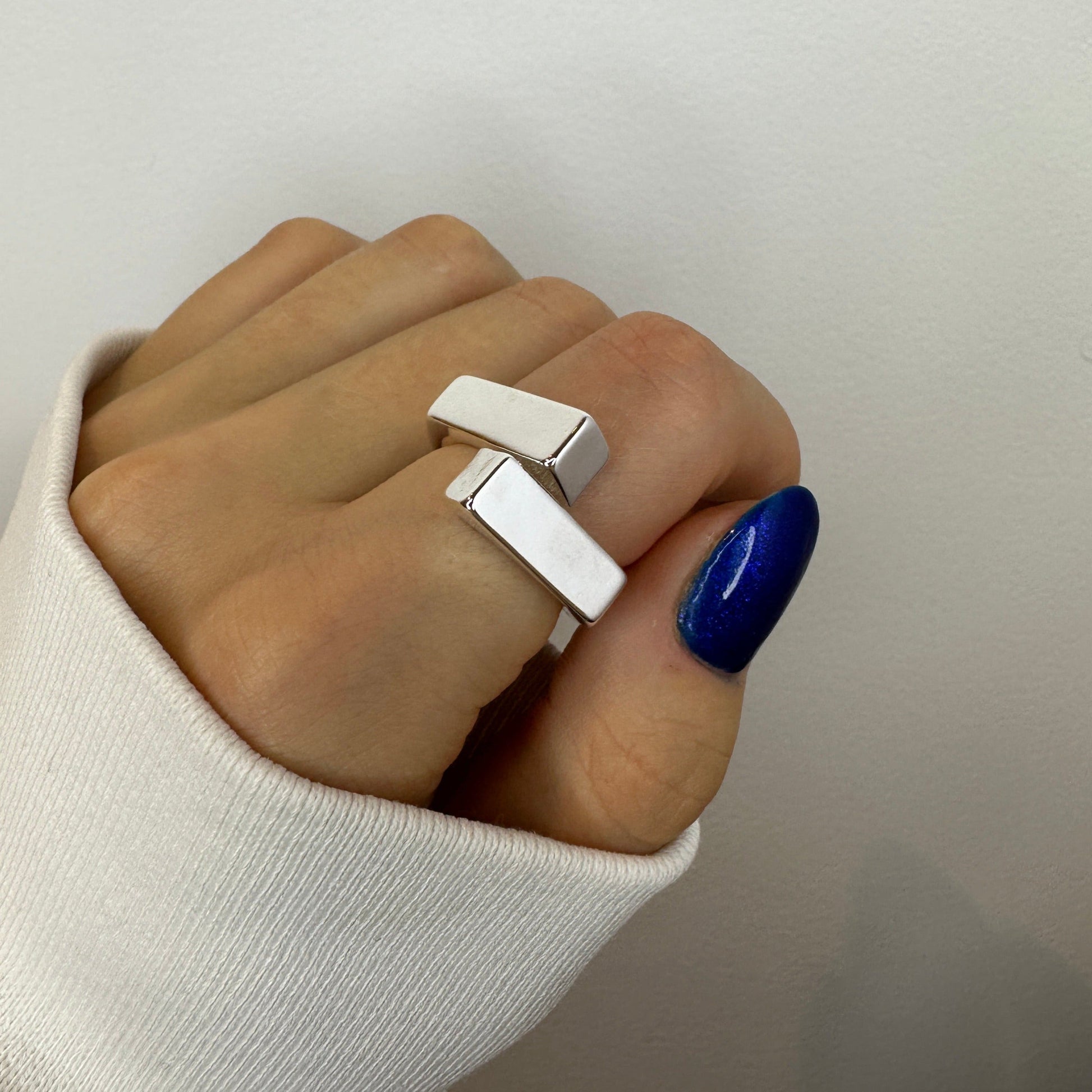 Statement Band Silver Ring