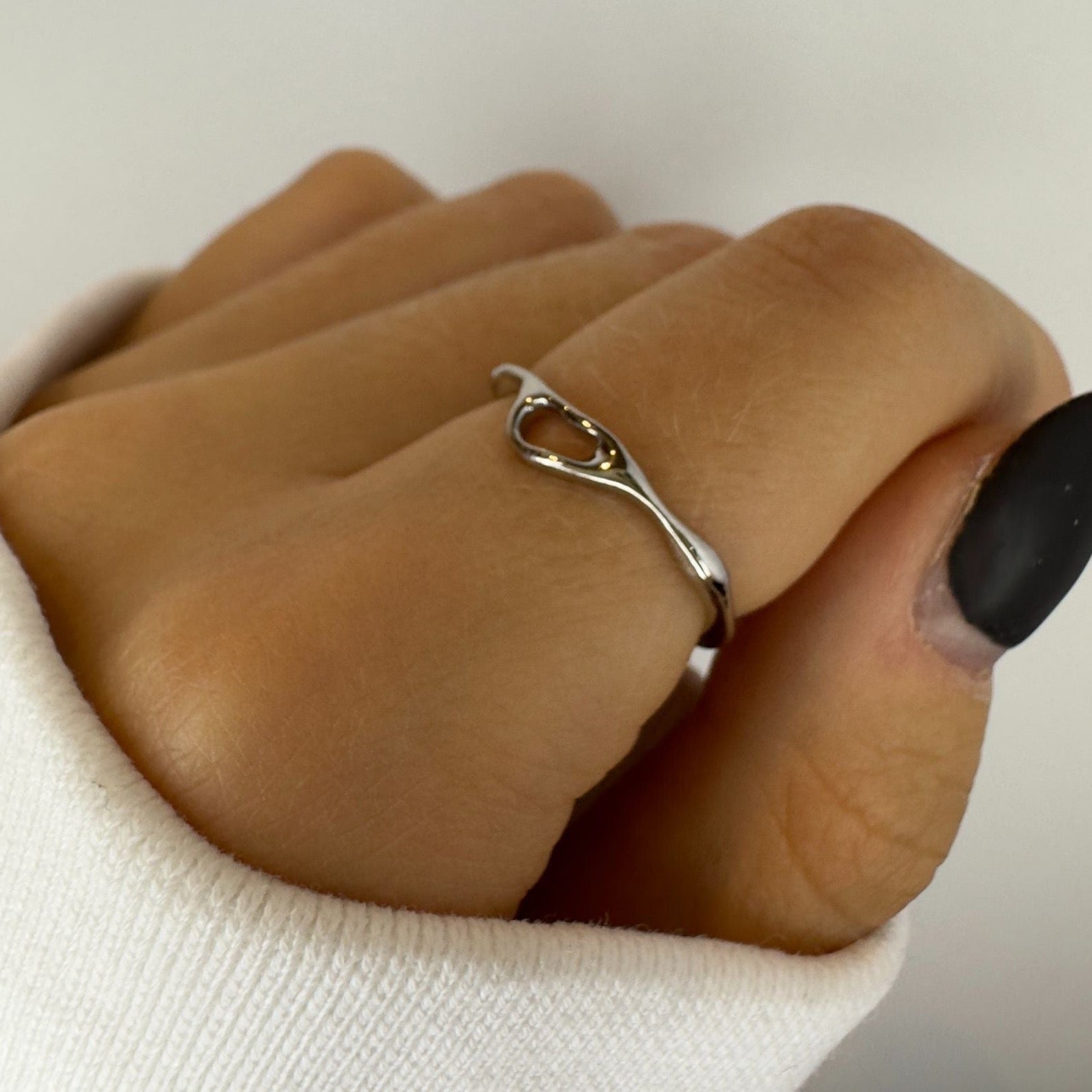Stylish Stackable Silver Ring