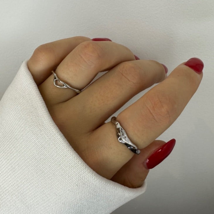 Stylish Stackable Silver Ring