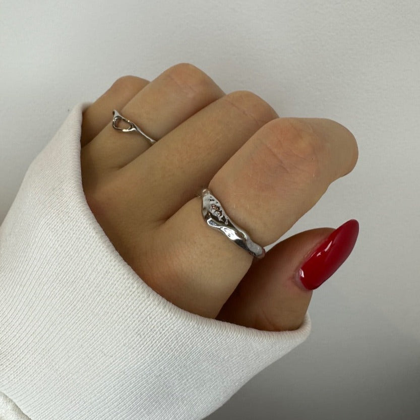 Stylish Stackable Silver Ring