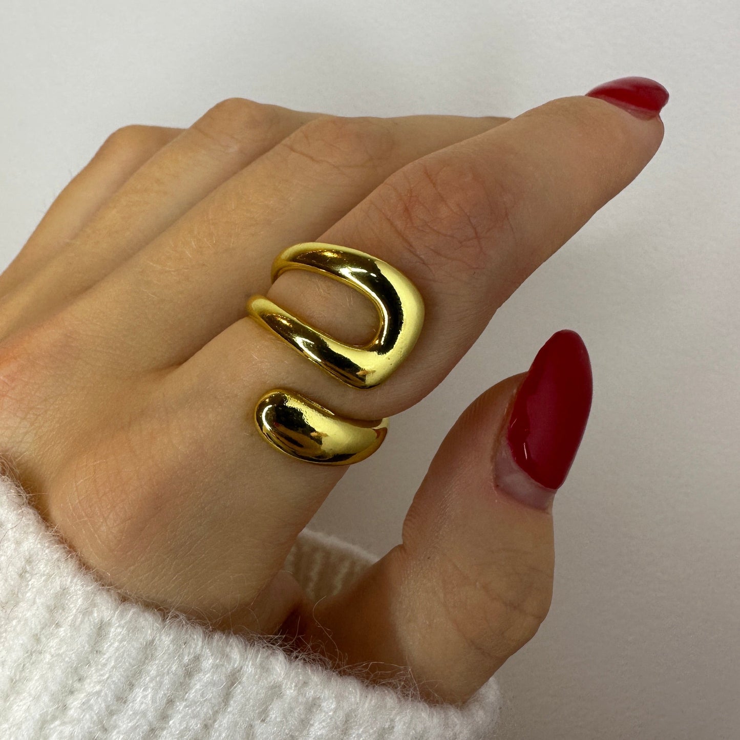 Thick Irregular Gold Rings