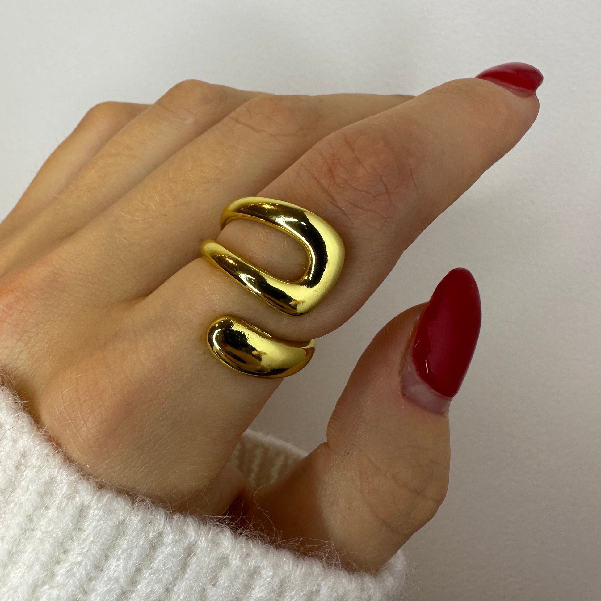 Thick Irregular Gold Rings