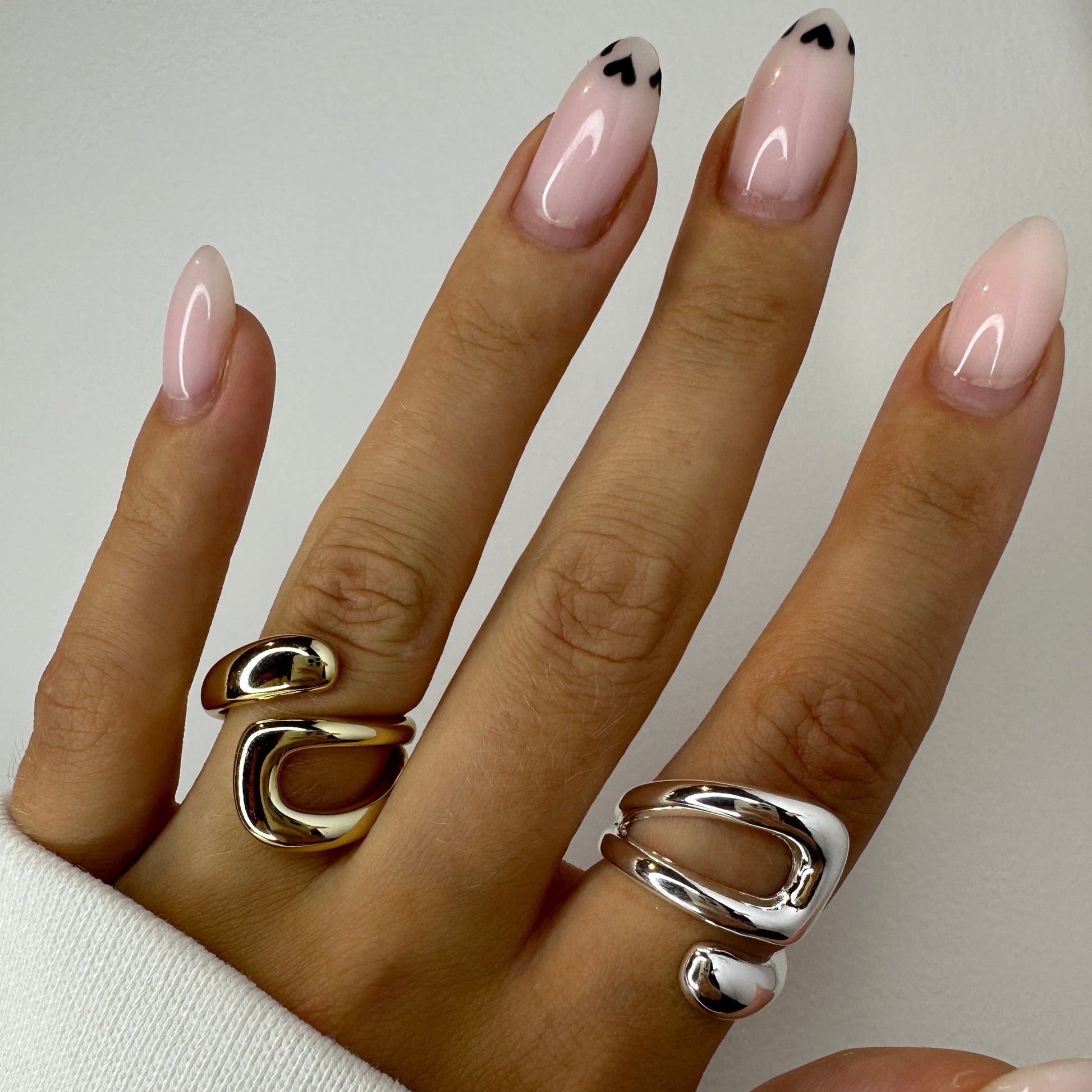Thick Irregular Silver Rings