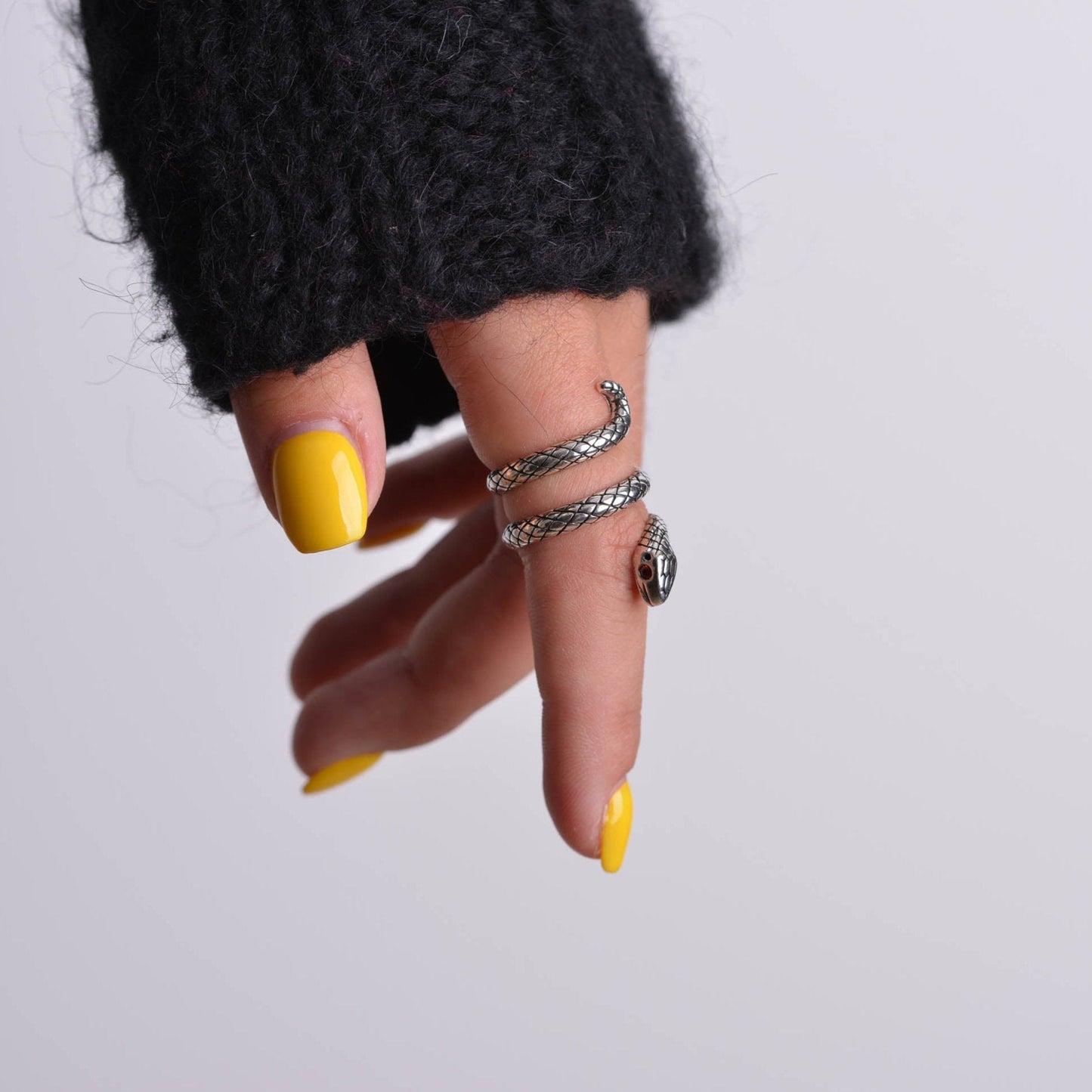 Twisted Snake Silver Ring