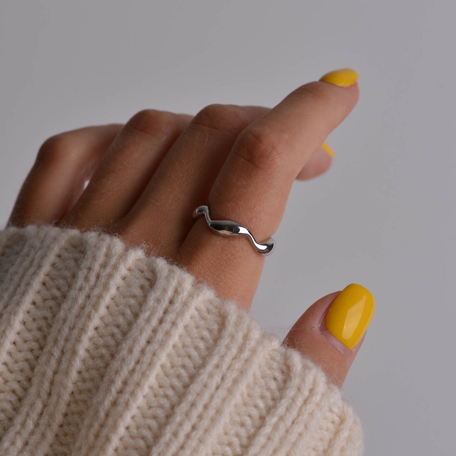 Wavy Silver Ring