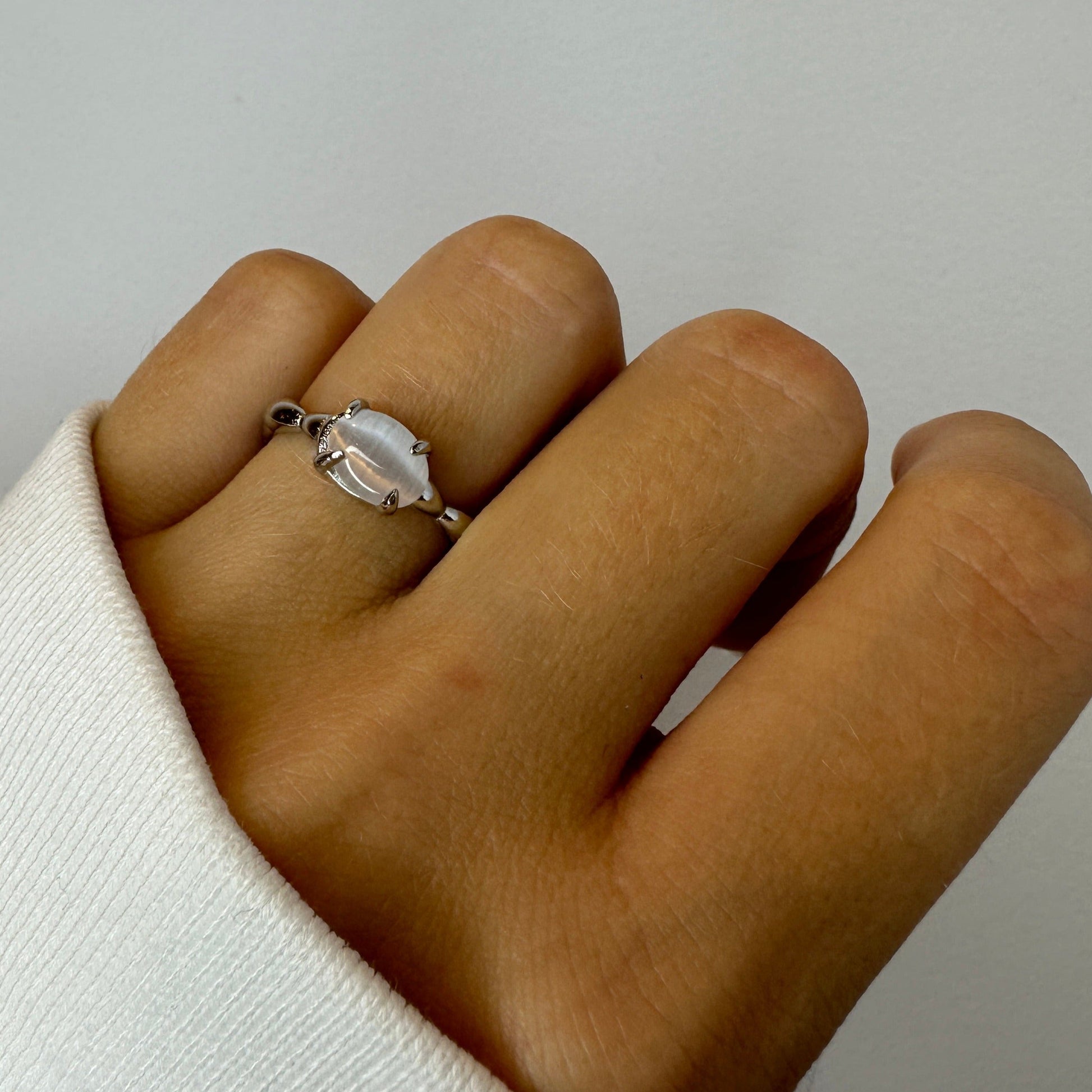 Cubic Zirconia Gemstone Silver Rings