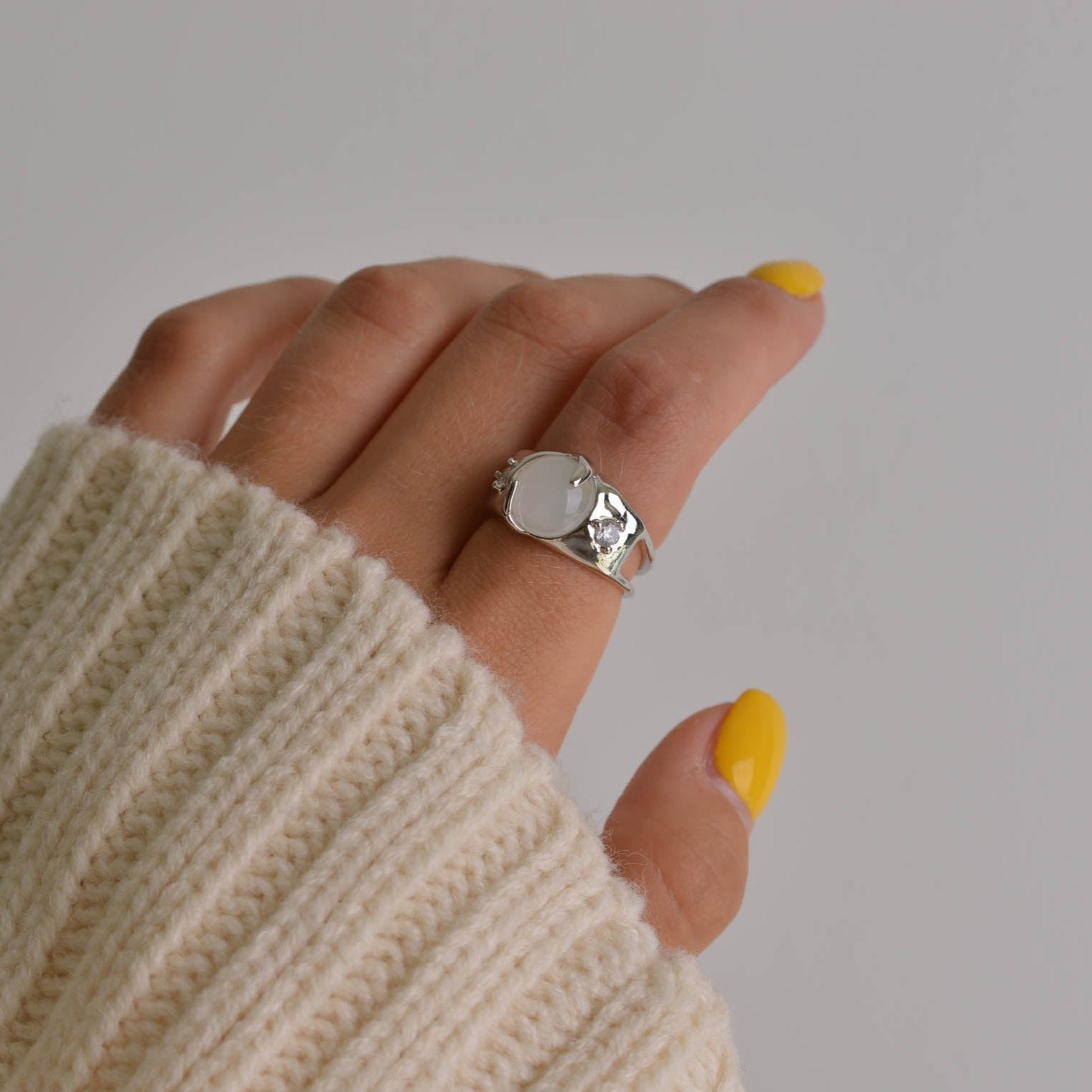Cubic Zirconia Gemstone Silver Rings