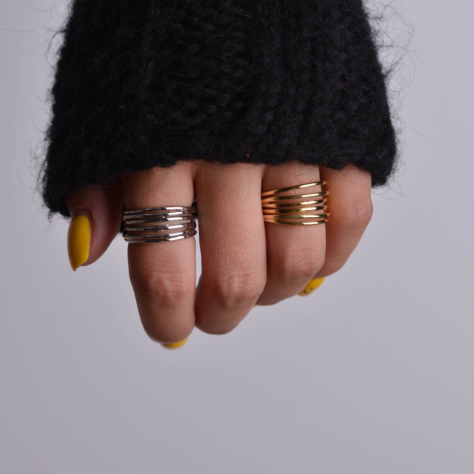 Chunky Ring in Gold and Silver