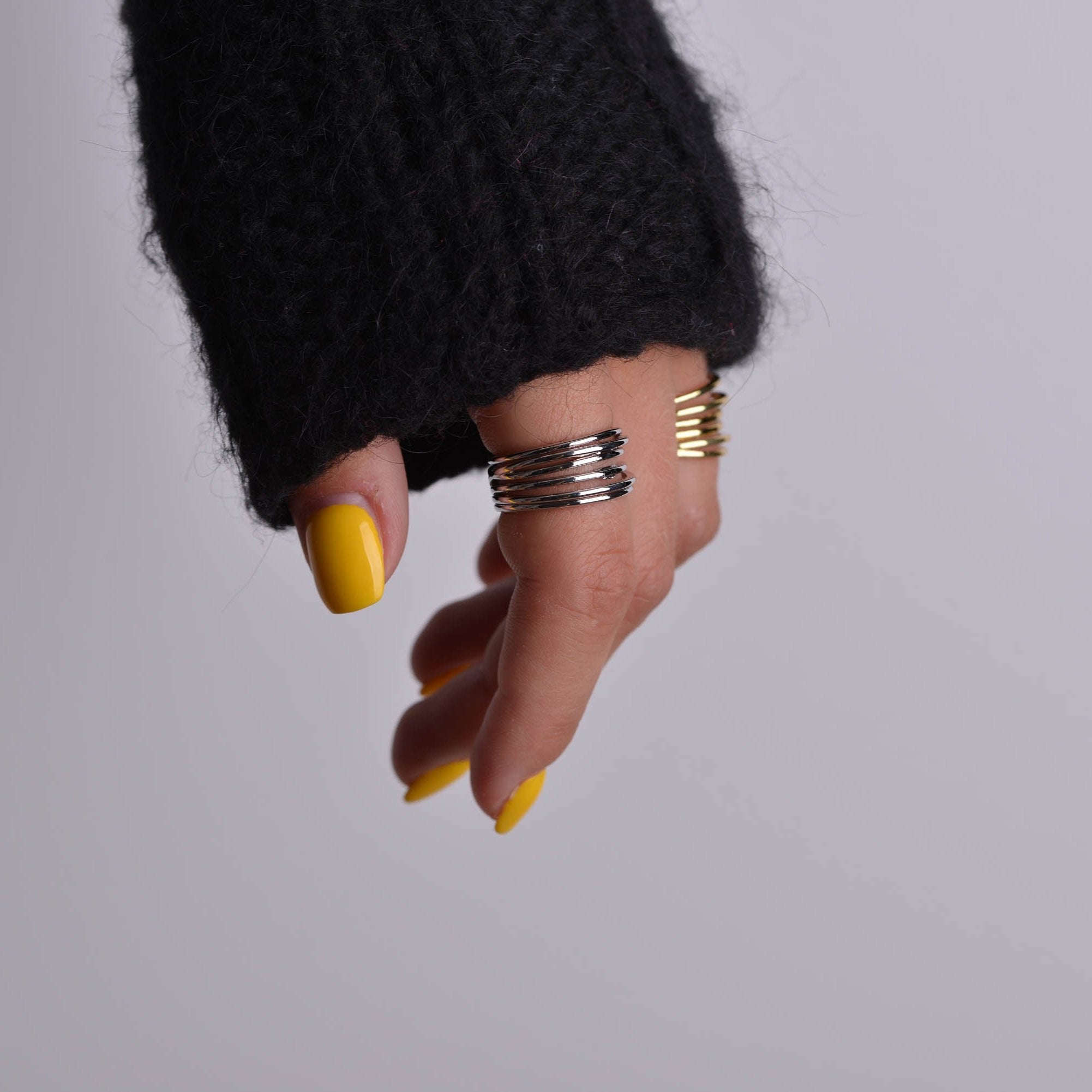 Chunky Ring in Gold and Silver