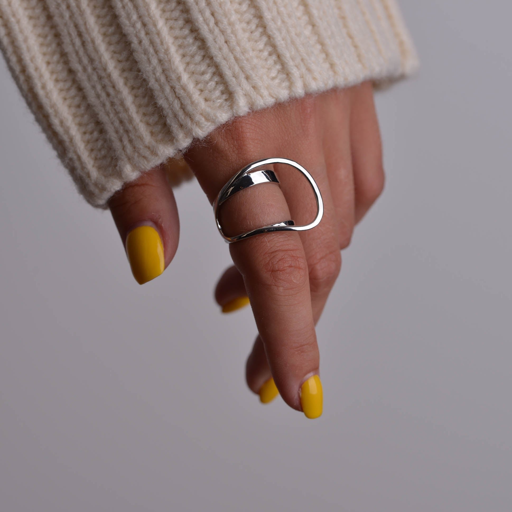 Irregular Design Silver Ring