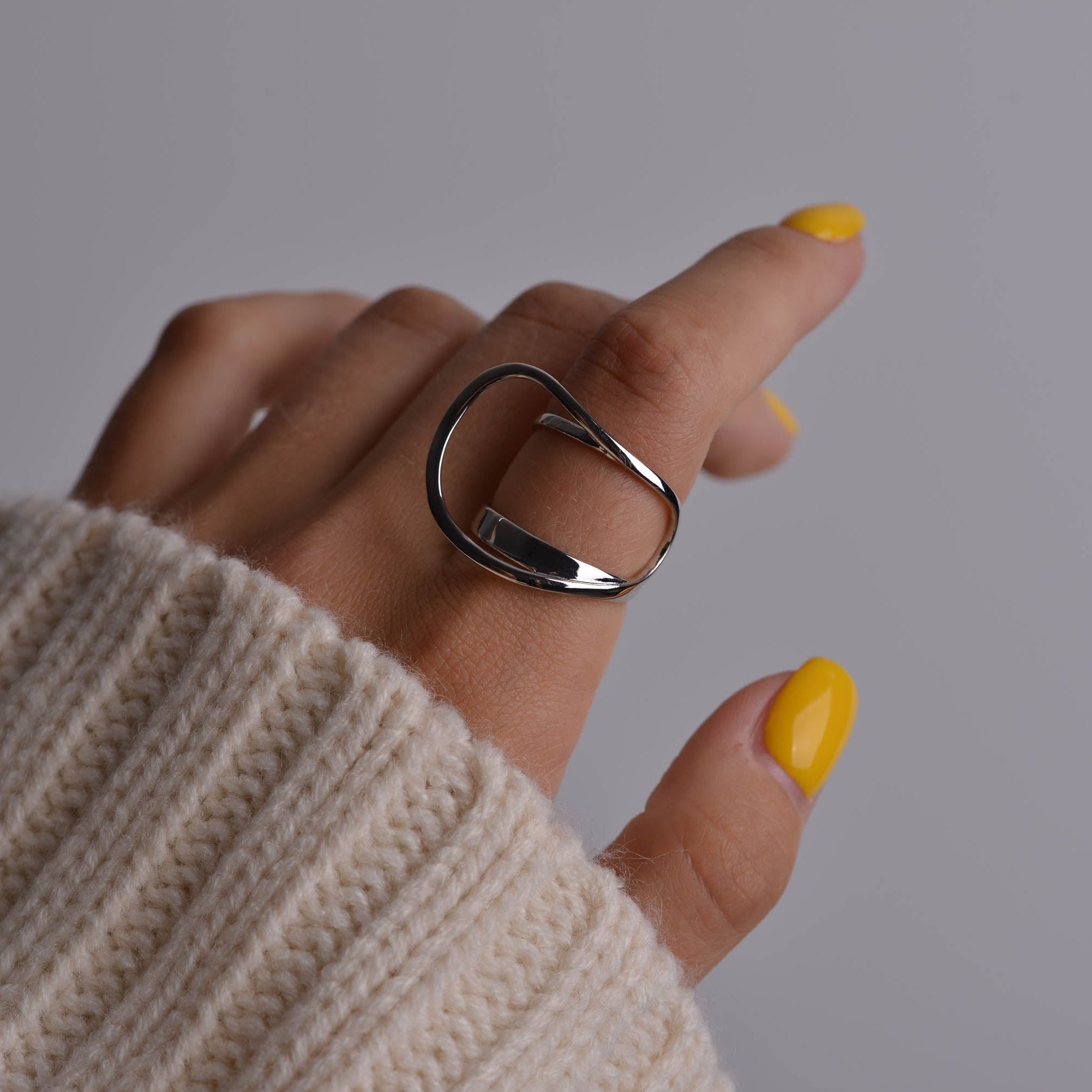 Irregular Design Silver Ring