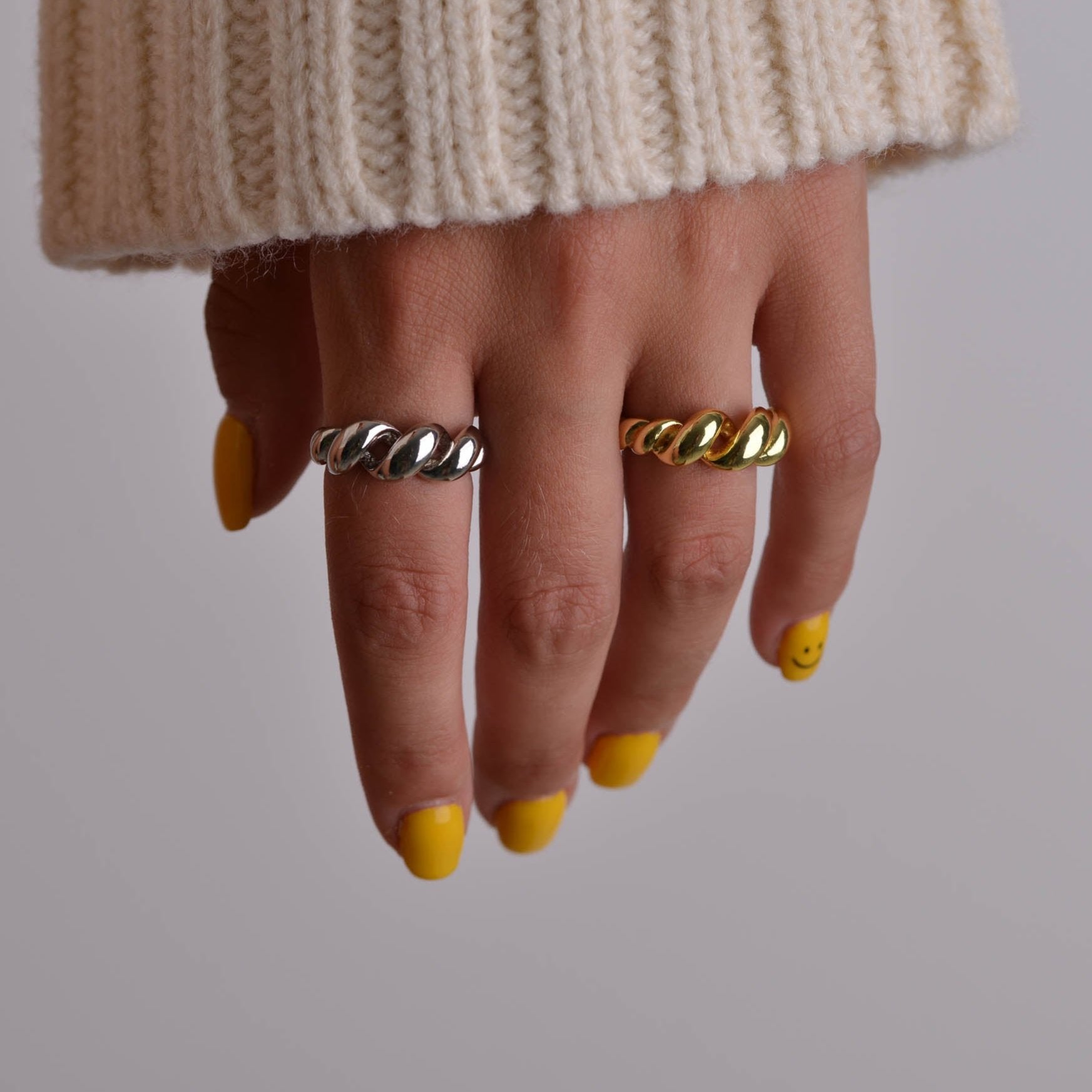 Dainty Chunky Metal Ring