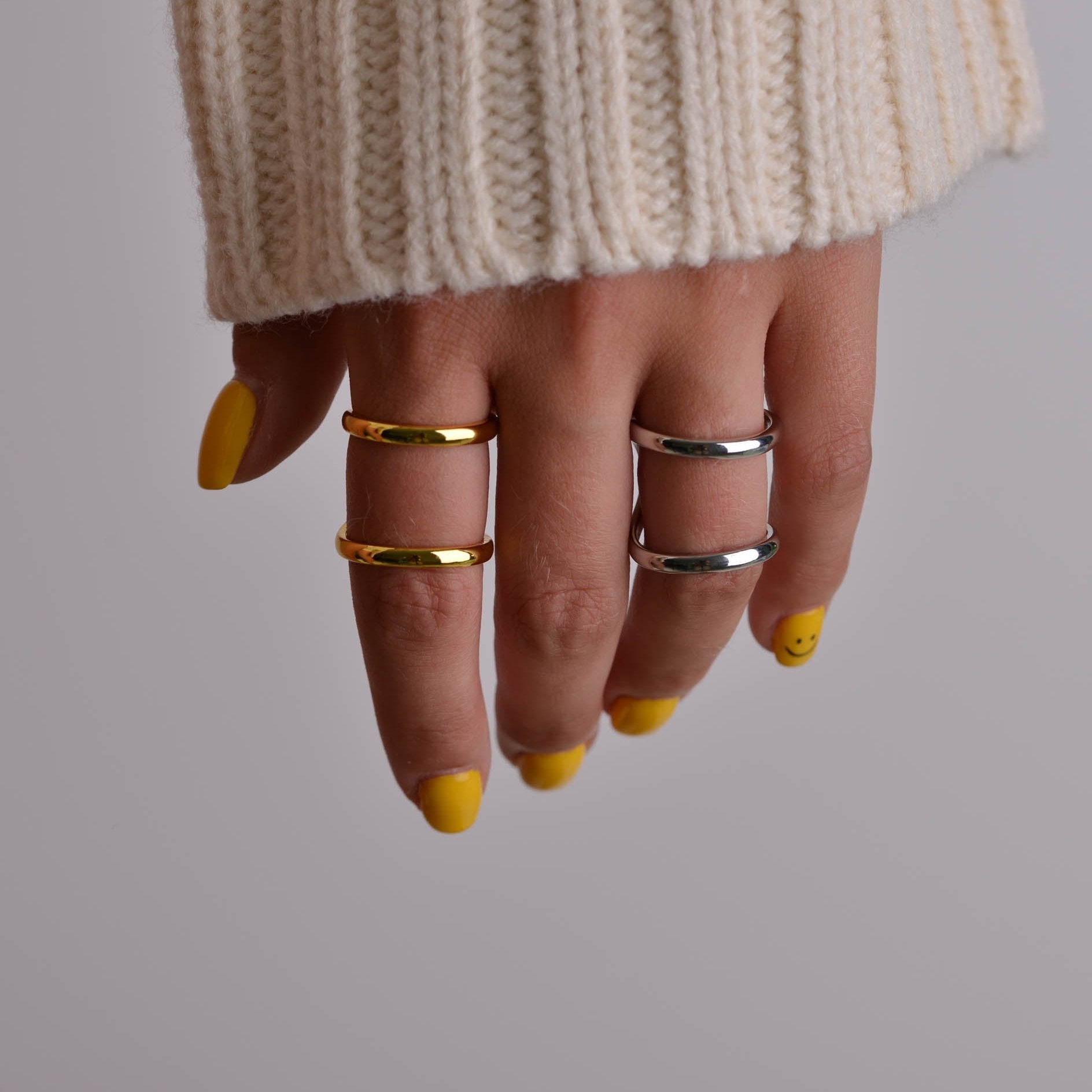 Nida Silver and Gold Ring