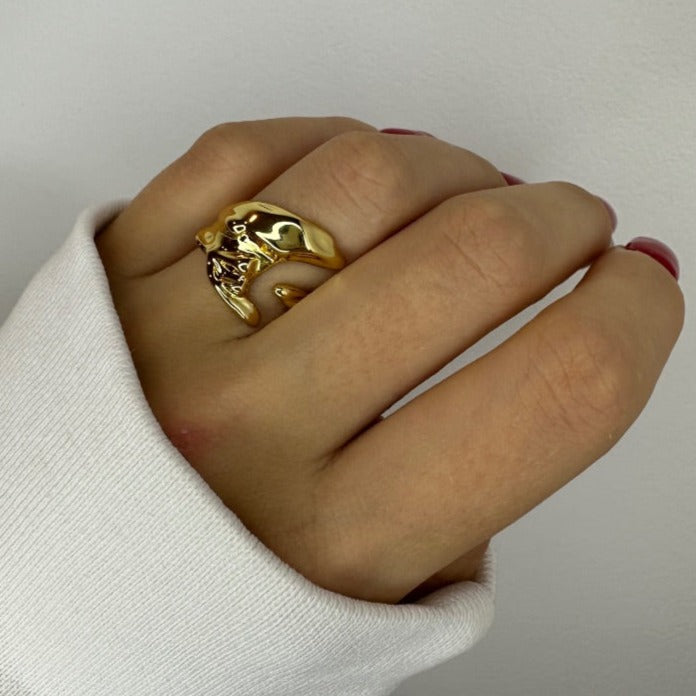 Open Crescent Chunky Ring