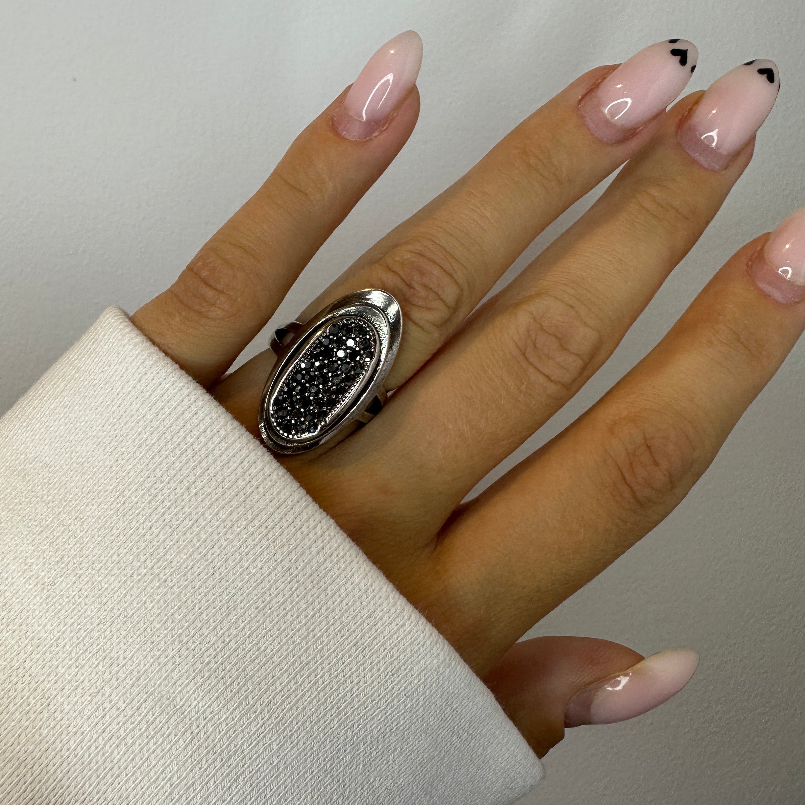 Crystal Silver Ring