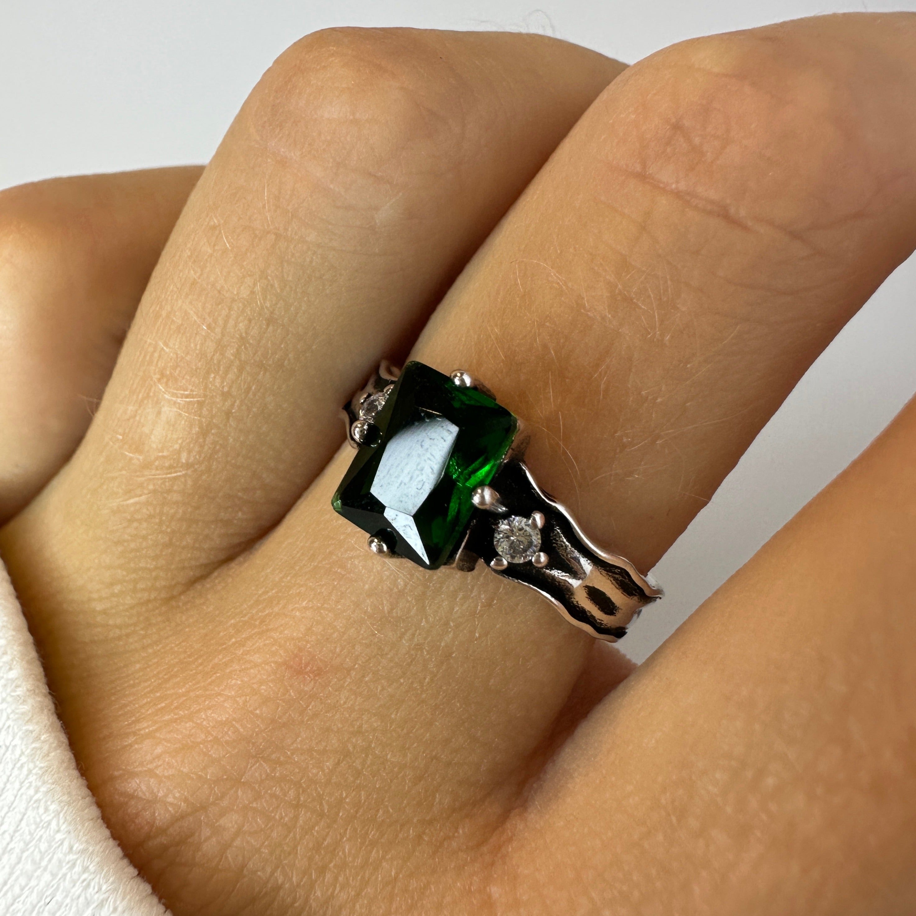 Green Stone Ring